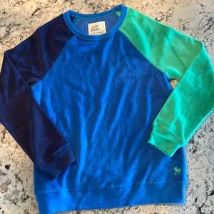 Mini Boden Towelling Color Block pullover size 9/10Y